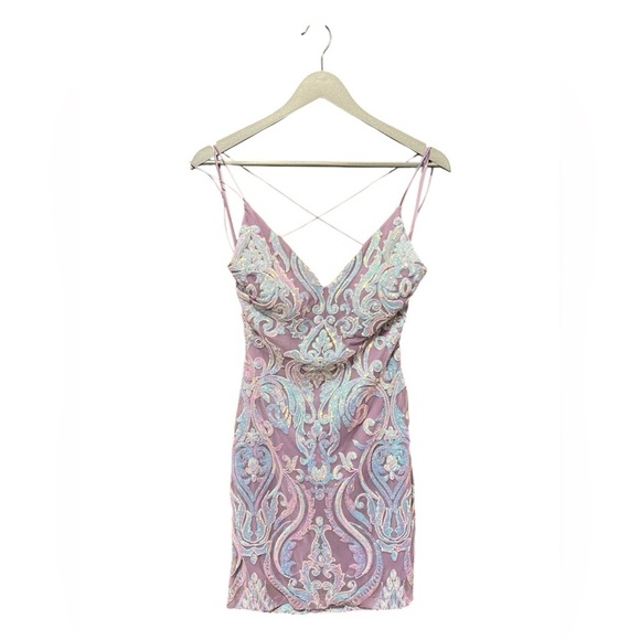 Windsor Lavender Sequin Mini Dress – Size Medium - Picture 1 of 7